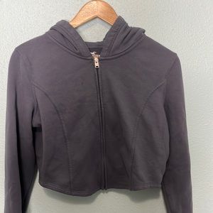 Hollister cropped zip hoodie
